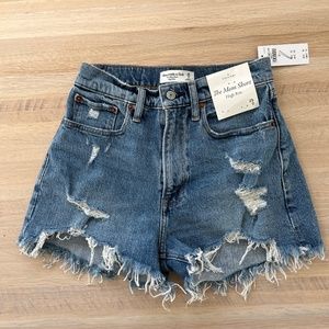 Abercrombie High Rise Mom Shorts
